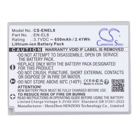 Batteri till Kamera för NIKON Coolpix P1, Coolpix P2, Coolpix S1 m.fl.