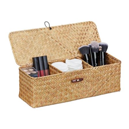 Seagrass Förvaringslåda med lock – Organisera toalettartiklar