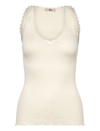 Rmwjohanne Wool Blend Sl V-Neck To White RM By Rosemunde