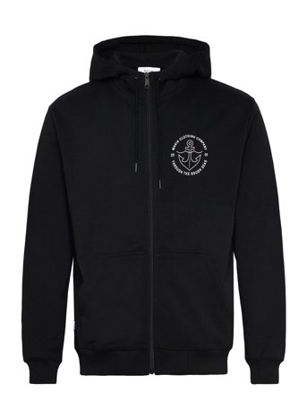Hook Hooded Zip Sweatshirt Makia Black