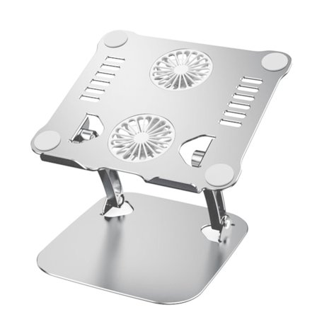 Justerbart tablettställ Fällbart bärbar datorhållare Riser med kylfläkt Värmeavledning Kylare för 11-17 tums bärbar dator