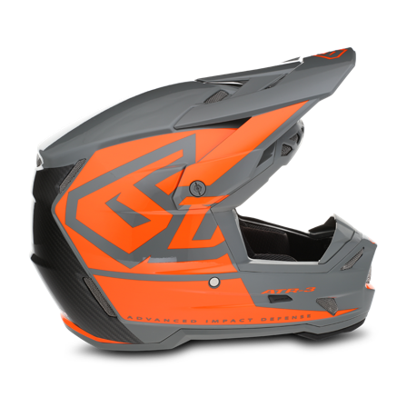 Casco Cross 6D ATR-3 Hex Lucido Lucido Arancio Neon M