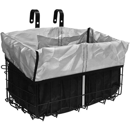 Regnskydd för cykelkorg fram, vattentätt trådkorgsskydd foder svart