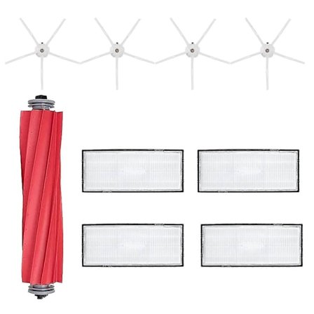 Rullebørste, vaskefilter og sidebørste til robotstøvsuger, egnet for Stone S7 T7s T7plus G10