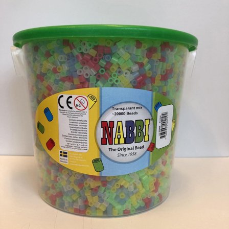 Nabbipärlor transparenta mixade färger 20000/fp - Lyreco - Skola och förskola - Hobbymaterial - Nabbipärlor - Rörpärlor