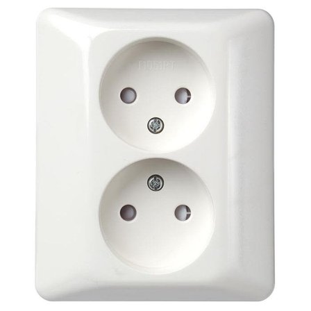 Elko EKO04508 Vägguttag infällt, ojordat, 2-vägs, utan klor, Strömbrytare & vägguttag