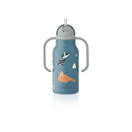 LIEWOOD Falk Water Bottle Arctic Sea / Ocean View 250 ml, Børn & Forældre, Service, Termoflasker