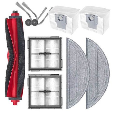 For Roborock Q10 S5/Q10 S5+/Q10V/Q10V+/Q10 VF/Q10 VF+/S8 Pro/S8 Pro Plus Del Hoved Sidebørste Filter Moppeklut Støvposer[HK]