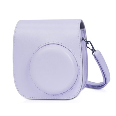 Instant Kameraveske for Fujifilm Instax Mini 12 / Mini 11 / Mini 9 / Mini 8, Retro Skinnveske med Skulderstropp