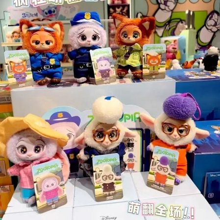 Plysjdukke Nøkkelring Zootopia Mykt Leketøy Kanin Judy Rev Nick Blind Box A2