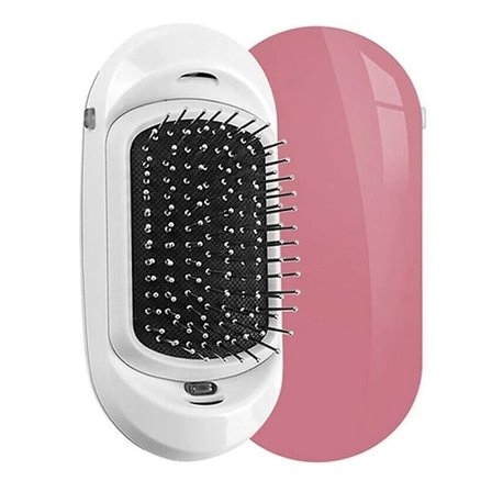 Elektrisk ionisk hårbørste - Bærbar anti-frizz, anti-statisk vibrasjonsmassasjekam for utglatting og floking - Negativ ion hårbørste