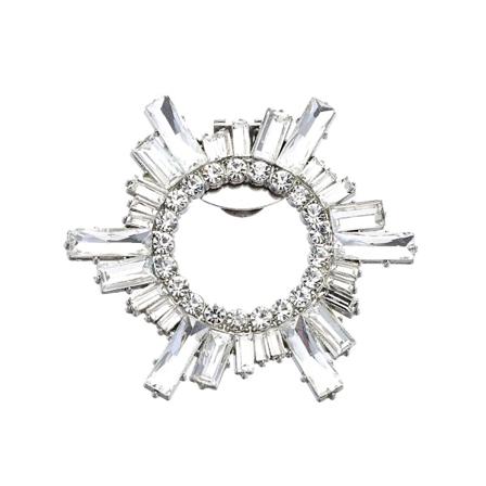 1 st. Glittrande Dekorativa Klämmor för Skor, Rhinestone Kvadratisk Klämma, Skor Dekoration, Charm Spänne för Dam Högklackade Bröllop Brud D-2