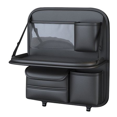 Bilorganisatör För Baksätet Med Utfällbart Bord Svart