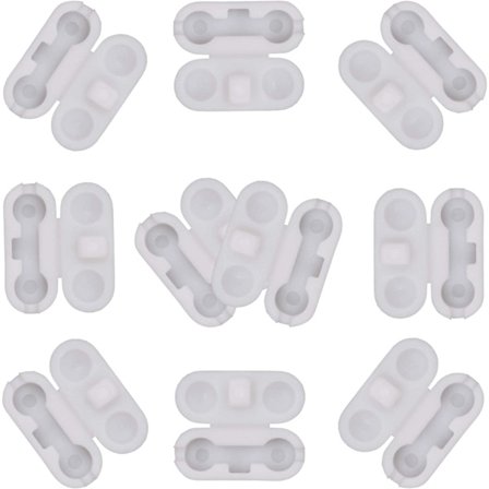 Hvide Plastikkædeforbindelser til Perlekæder til Rullegardiner og Vertikale Gardiner (Pakke med 10) (Kæde Medfølger Ikke)