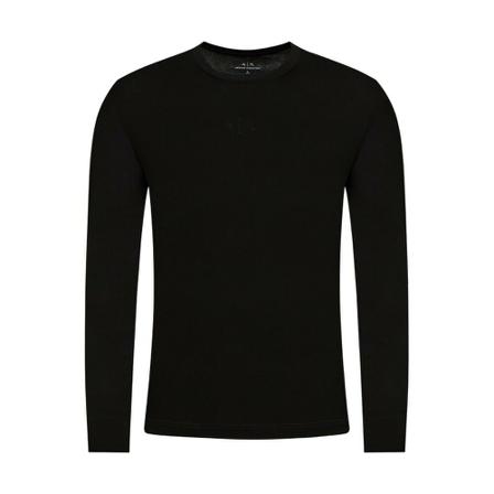 Armani Exchange - Långärmade T-shirts - Svart - Herr - Storlek: 2xl, Herr, Storlek: 2XL