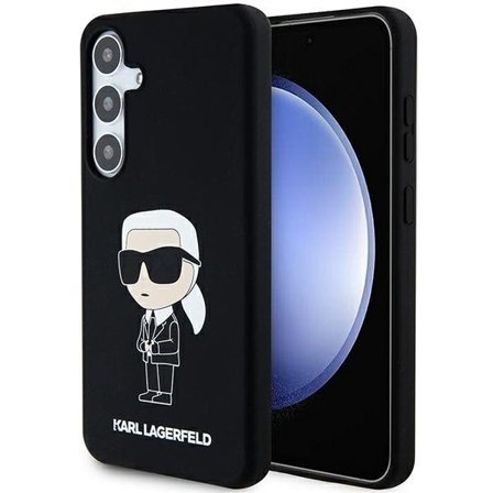 Karl Lagerfeld Ikonik-etui i silikone til Samsung Galaxy S24+ - sort