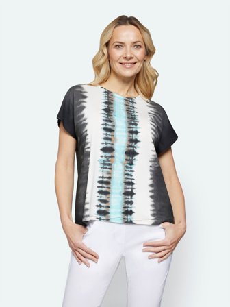 SIGNATURE - Kortærmet T-shirt - Sort Mix - Mønstret