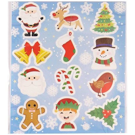 Jul 96 stk klistermærke klistermærker julemand snemand