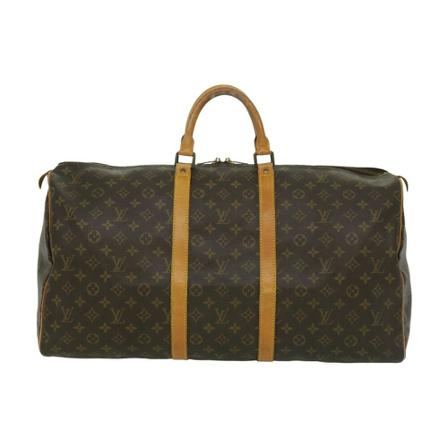 Louis Vuitton Vintage Pre-owned Keepall 55 Monogram Tas , Bruin , unisex , Maat: ONE Size Vintage Tassen