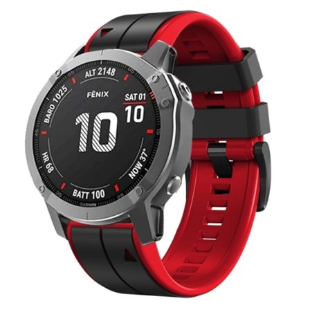 För Garmin Fenix ​​7X Solar 22mm silikon watch i två färger