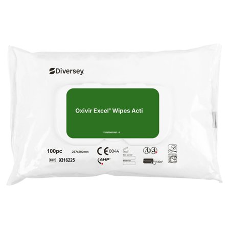 OXIVIR Ytdesinfektion Excel Wipe Acti 100/fp - Lyreco - Städ och hygien - Desinfektionsmedel - Desinfektionsservetter