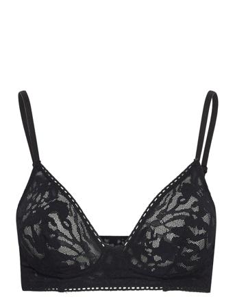 Unlined Bralette Lingerie Bras & Tops Soft Bras Non Wired Bras Svart Calvin Klein