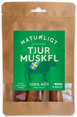 Naturligt Hundtugg Tjurmuskel 3-p