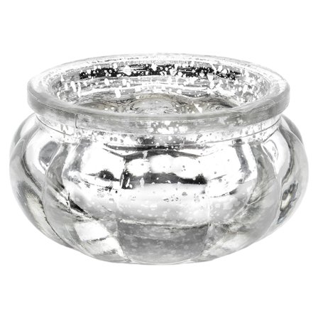 Fyrfadsstage Glas Sølv