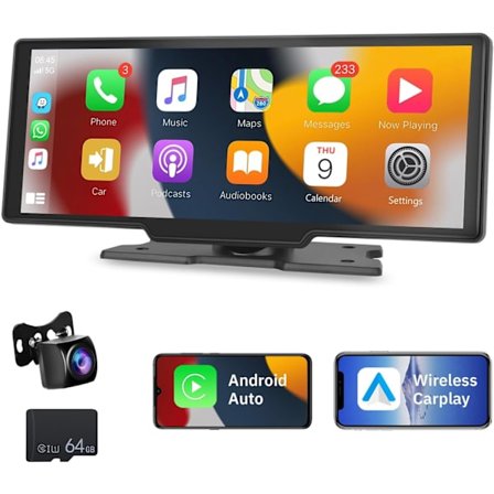 Bærbar bilskærm med Android, 10,26 tommer IPS-touchskærm
