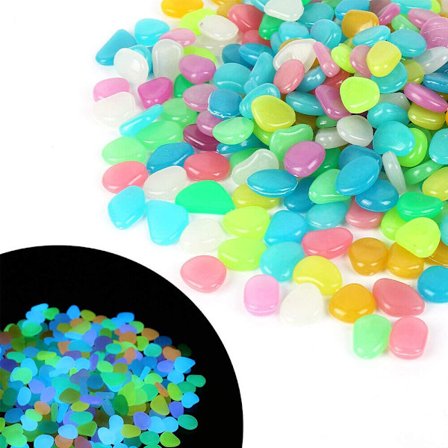 Glow in The Dark Rocks Glödande akvarium Pebbles Garden Aquarium Stones 200ST