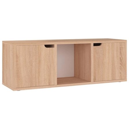 vidaXL TV-bänk sonoma-ek 88,5x27,5x30,5 cm spånskiva