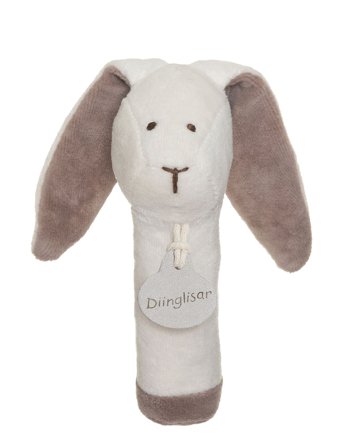 Teddykompaniet | Diinglisar Organic, Rabbit Rattle | 16 cm