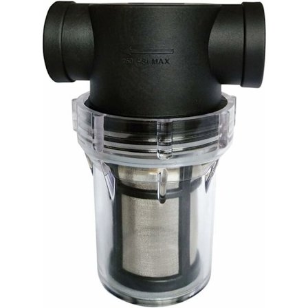 Pipeline filter 3/4" til vandpumpe med 80 mesh filter i rustfrit stål