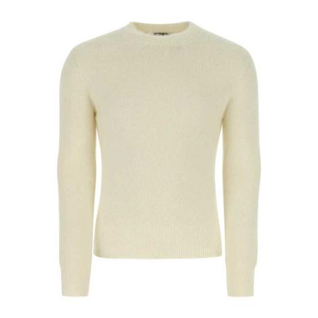 Tom Ford, Round-neck Knitwear Wit, Heren, Maat:M