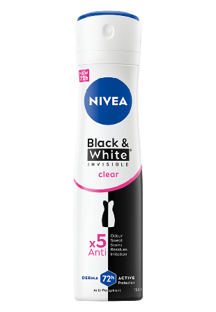 NIVEA Antiperspirant Deo Spray Black & White Original 150 ml Dam