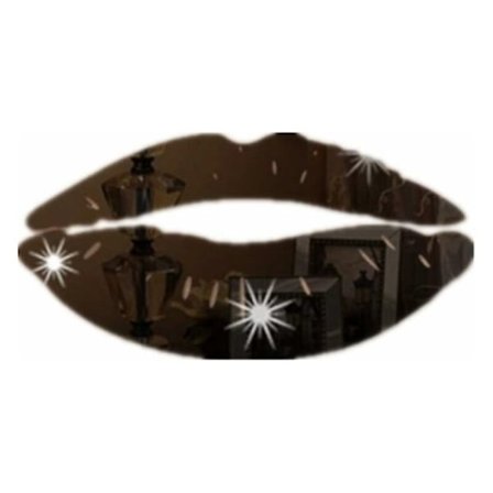 Speil Speil Fliser Selvklebende Speil for Vegg Speil Dekorative Speilfliser (Svart)-