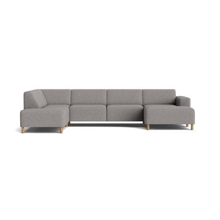 Seam U-sofa, højrevendt - Loop Grå - 344x206x78 - Sofa, u-sofa