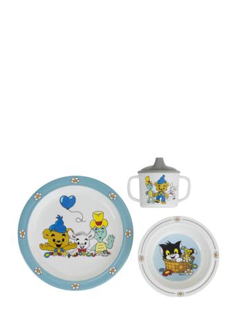 Bamse Flower, Giftbox, 3 Pcs Home Meal Time Dinner Sets Multi/mönstrad Rätt Start