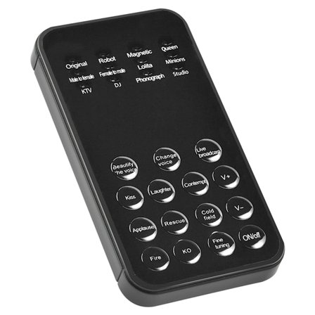 Stemmeskifterenhed til mobil og pc, mini lydkort med stemmeændring i realtid og 12 lydeffekter, bærbar stemmemodulator til gaming