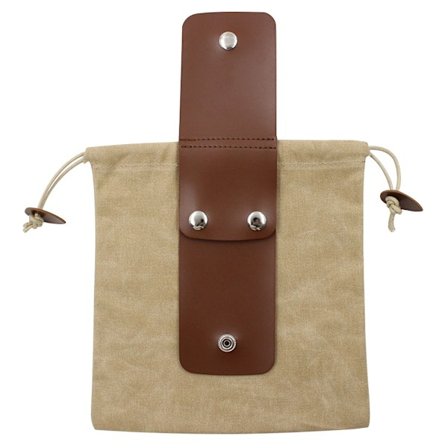 Sammenleggbar fôrpose for fotturer, sammenleggbar lerretsveske i skinn