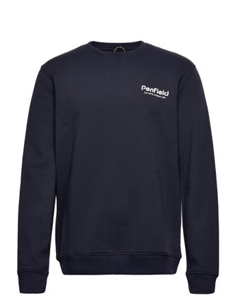 Hudson Script Crew Bb Sweat Sweatshirt Trøje Navy Penfield