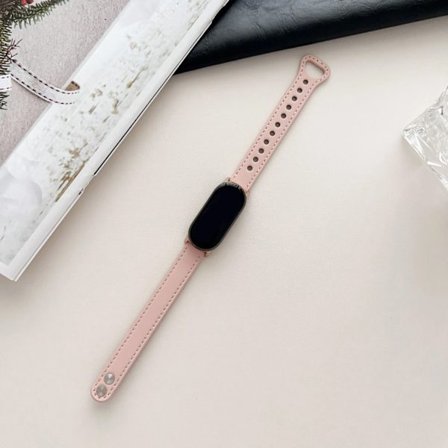 Läder Loop Armband för MiBand 9 Xiaomi Smart Band Modeband för Xiaomi 8 7 6 5 4 3 NFC Global Version Ersättningsaccessoarer