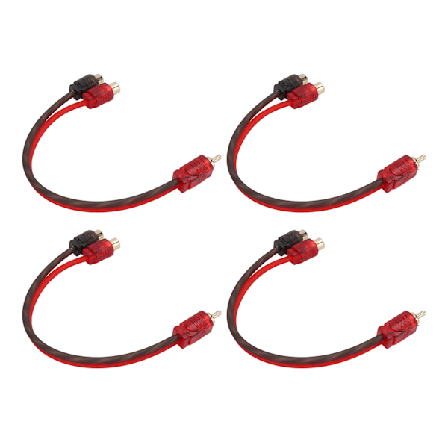 4 Pakker RCA Kabel 1 Han til 2 Hun Bil Audio Stereo Y Splitter Kabel til Bil Højttalersystem