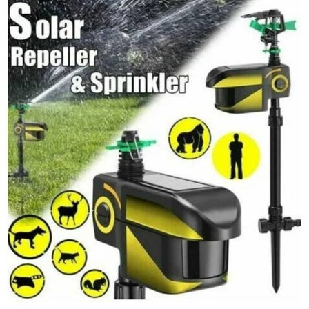 Solcelledrevet ladedyr-avskrekkende middel med infrarød automat