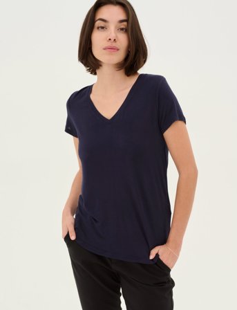 Culture Cupoppy V-Neck T-Shirt - Navy - XXL