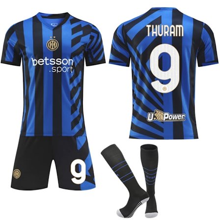 Inter Milan Kotipaita 2024-25 Lasten Koko, Numero 9 Thuram