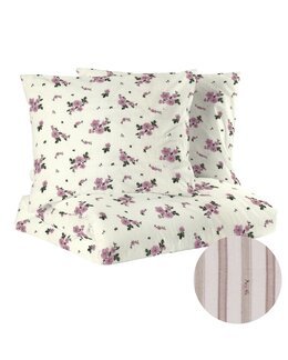 Sengesett king size Krepp Stina 3 deler Rosa