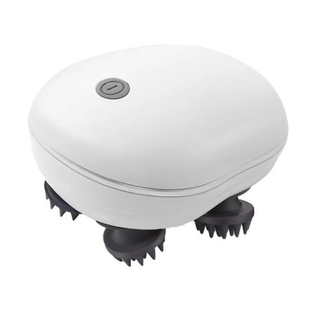 Håndholdt kæledyrsmassageapparat til hunde og katte - Elektrisk massageapparat til katte og hunde - Hoved- og rygskraber Hvid