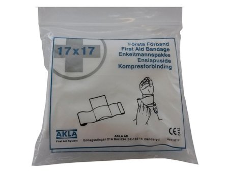 AKLA Första förband 17x17cm - Lyreco - Skyddsutrustning - Första Hjälpen - Förband och Refill
