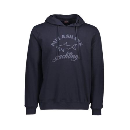 Paul & Shark Sweatshirt With Mega Printed Logo Blå, Herre Hættetrøjer